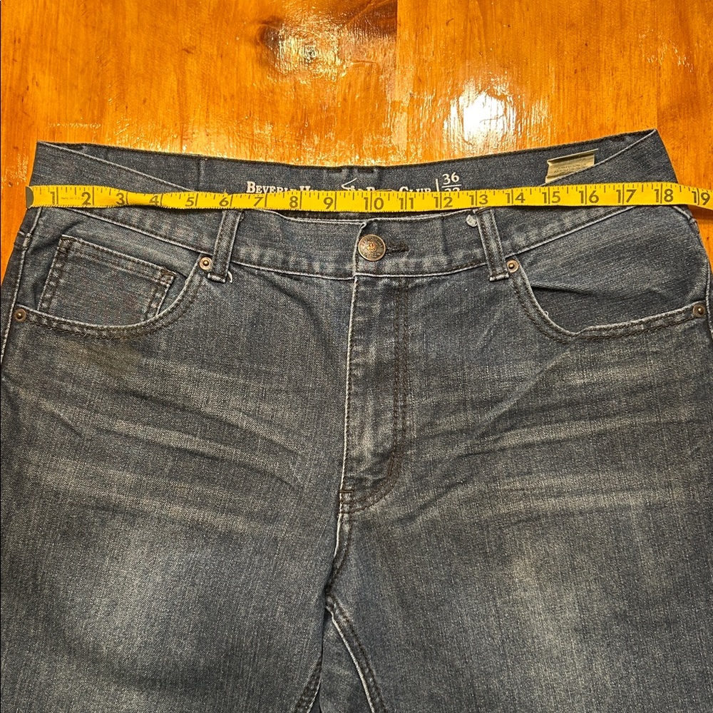Beverly Hills Polo Club Straight Leg Lightly Distressed Denim Jeans Pants - Picture 6 of 8